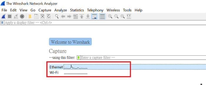 a screenshot of Wireshark
